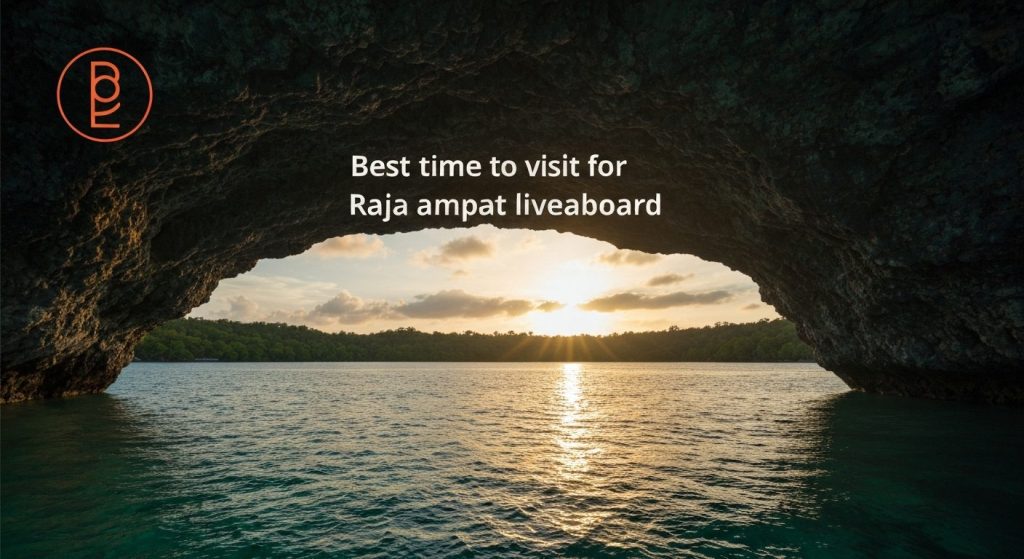 best time to visit raja ampat liveaboard — Photorealistic editorial travel photograph relevant to: The direct-booking ch