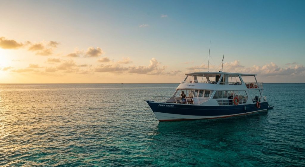 raja ampat liveaboard charter — Photorealistic editorial travel photograph relevant to: The direct-booking charter autho