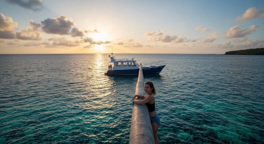 raja ampat corporate charter — Photorealistic editorial travel photograph relevant to: The direct-booking charter author