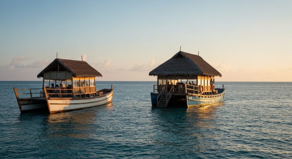 raja ampat private charter — Photorealistic editorial travel photograph relevant to: The direct-booking charter authorit
