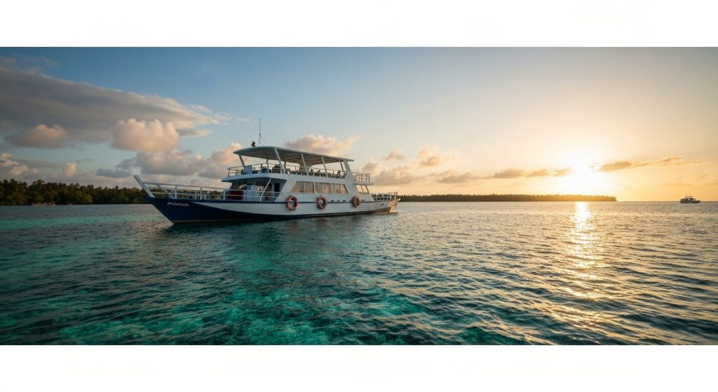 raja ampat liveaboard charter — Photorealistic editorial travel photograph relevant to: The direct-booking charter autho